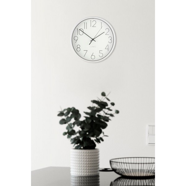 4LIVING Часовник за стена “Hour“ - цвят бял - Ø 25 см.