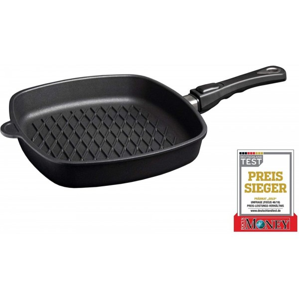AMT Gastroguss Тиган барбекю - 28 х 28 см, височина 5 см, с мобилна дръжка