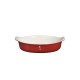 EMILE HENRY Керамична овална форма за печене "OVAL DISH FOR 2" - 18 х 27см - цвят бяло и червено