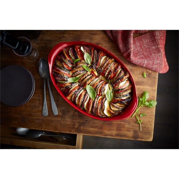 EMILE HENRY Керамична тава "OVAL OVEN DISH" - 35х22,5 см - цвят капучино