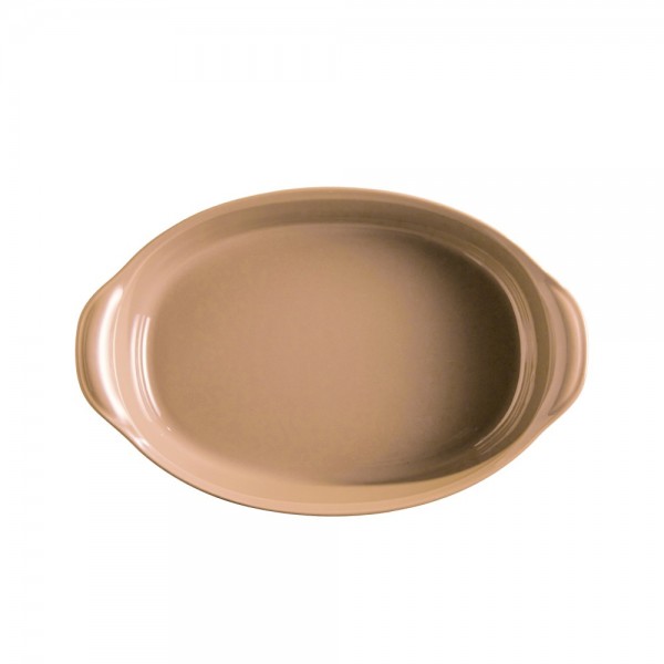 EMILE HENRY Керамична тава "OVAL OVEN DISH" - 35х22,5 см - цвят капучино