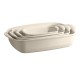 EMILE HENRY Керамична тава "RECTANGULAR OVEN DISH"- 36,5 х 23,5 см - цвят екрю