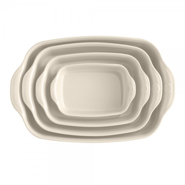 EMILE HENRY Керамична тава "RECTANGULAR OVEN DISH"- 36,5 х 23,5 см - цвят екрю