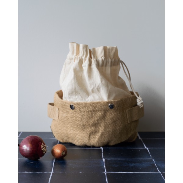 PEBBLY Панер за съхранение с торбичка размер L - 35x27x14,5 см.