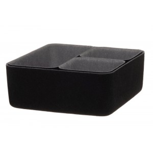 4LIVING Панери за съхранение и организация - 4 бр. различни размери черно-сиви