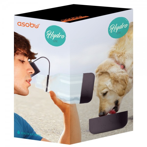 ASOBU Бутилка за вода с купичка за куче “DOG BOWL“- 1,5л - цвят бордо