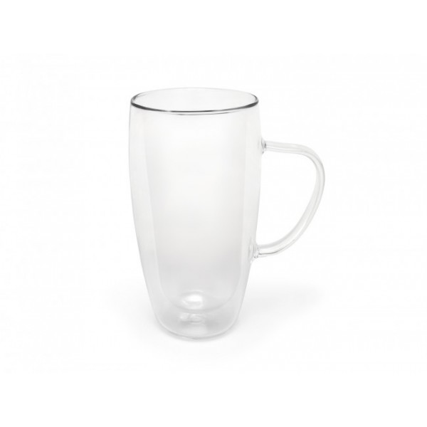 BREDEMEIJER Сет от 2 двустенни стъклени чаши с дръжка за Cappuccino/Latte Macchiato - 400 мл.