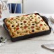 EMILE HENRY Керамична форма за печене на фокача "FOCACCIA BREAD BAKER" - 40х31 см - цвят черен