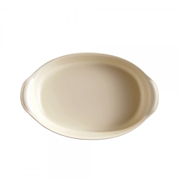 EMILE HENRY Керамична тава "OVAL OVEN DISH" - 35х22,5 см - цвят екрю
