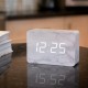GINGKO Часовник/термометър “BRICK“ - бял мрамор с бели цифри