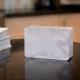 GINGKO Часовник/термометър “BRICK“ - бял мрамор с бели цифри