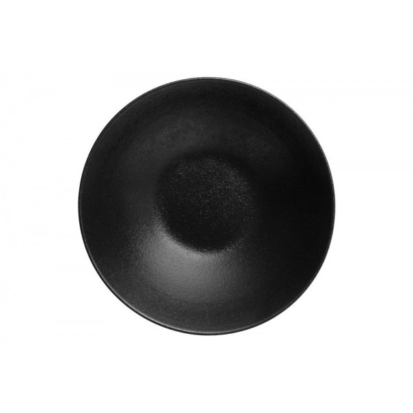 MAKU Дълбока чиния Robuste Ø 21 см. - черен мат с повърхност стил чугун