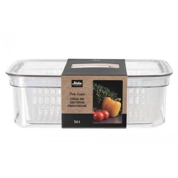 MAKU Кутия за съхранение с кошница Fresh Keeper 3,6 л.