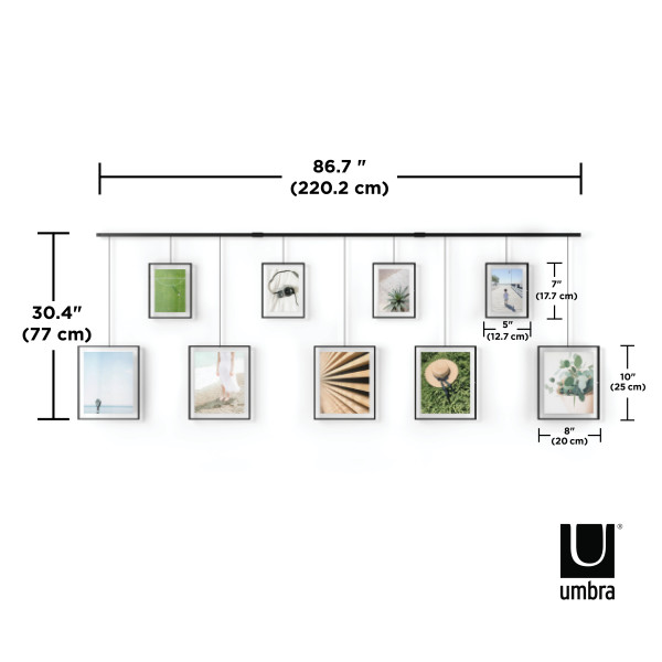 UMBRA Фотодисплей за стена “EXHIBIT" за 9 снимки - черен цвят