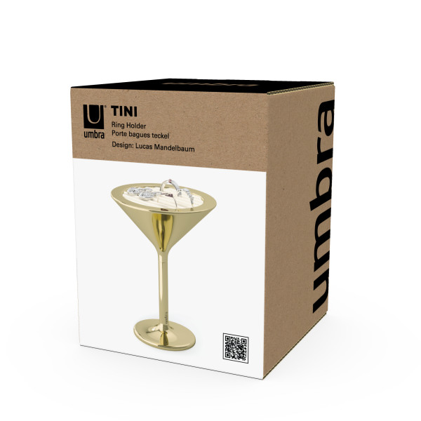 UMBRA Поставка за пръстени TINI MARTINI - цвят месинг