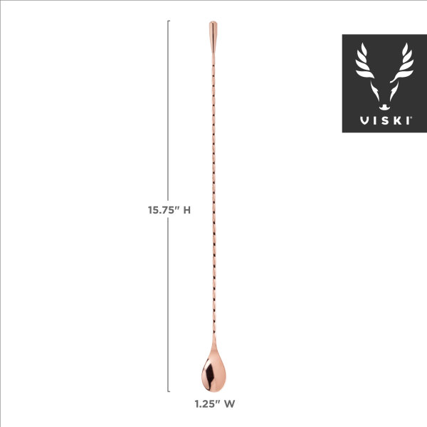 VISKI Лъжица за коктейли “Weighted - Copper“ - 40см.
