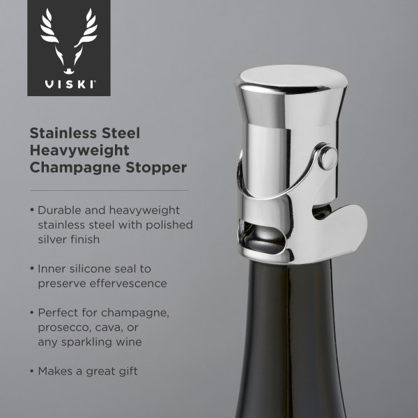 VISKI Тапа за шампанско “Heavyweight Silver“