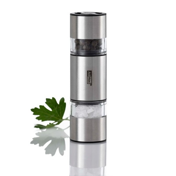 AdHoc Двойна мелничка за сол и пипер DuoMill Mini - 11 см - стомана