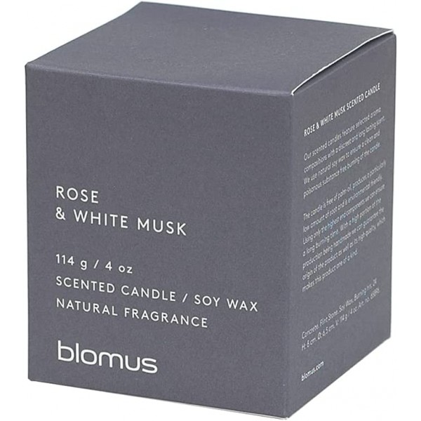 BLOMUS Ароматна свещ FRAGA, размер S - аромат Rose & White Musk - цвят FlintStone