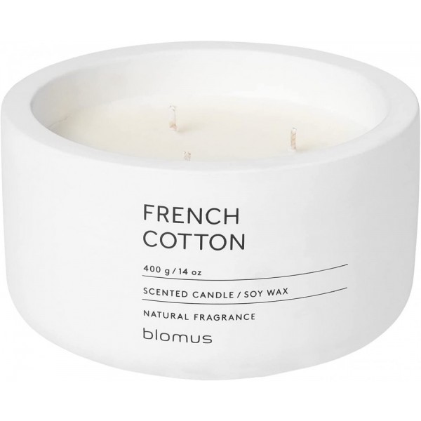 BLOMUS Ароматна свещ FRAGA размер XL - аромат French Cotton - цвят Lily White