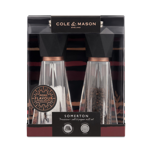 COLE&MASON Комплект мелнички за сол и пипер “SOMERTON ANTIQUE BRASS“