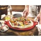 EMILE HENRY Керамична плоча за пица "SMOOTH PIZZA STONE" - Ø 36,5 см - цвят червен