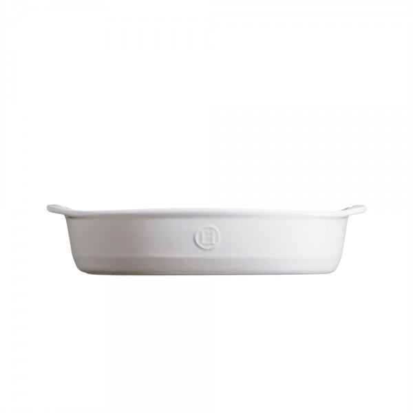 EMILE HENRY Керамична тава "OVAL OVEN DISH" - 35х22,5 см - цвят бял