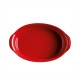 EMILE HENRY Керамична тава "OVAL OVEN DISH" - 35х22,5 см - цвят червен