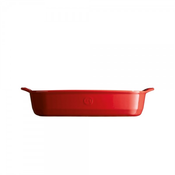 EMILE HENRY Керамична тава "RECTANGULAR OVEN DISH"- 36,5 х 23,5 см - цвят червен