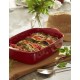 EMILE HENRY Керамична тава "RECTANGULAR OVEN DISH"- 36,5 х 23,5 см - цвят червен