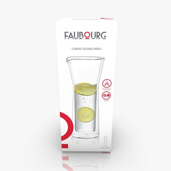 FAUBOURG Двустенна стъклена кана “FLORENCE“ - 900мл.