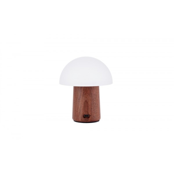 GINGKO Смарт лампа “Alice Mushroom“ М - 12,5см. /орех