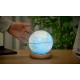 GINGKO Смарт лампа глобус “Atlas Globe“ - светлосиня/бял ясен