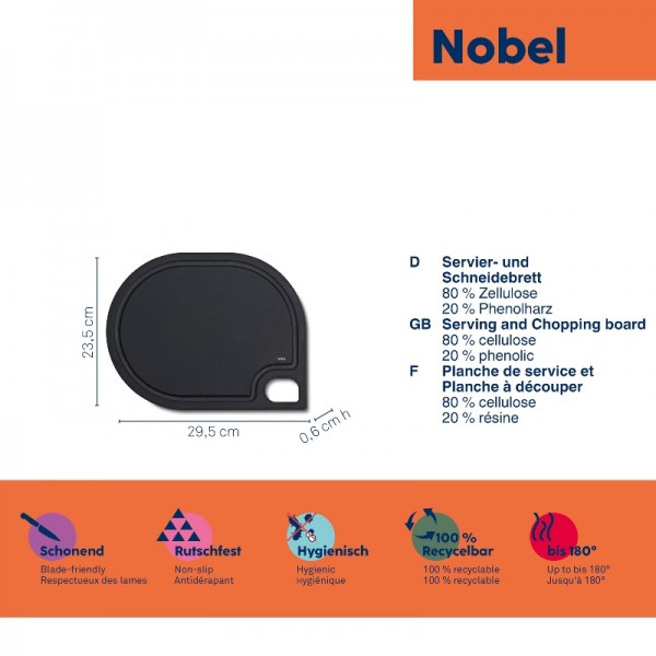 KELA Дъска за рязане и сервиране “Nobel“ - 29,5 x 23,5 см.