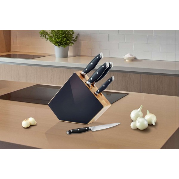 Richardson Sheffield Комплект ножове GRAND CHEF 5 бр. в дървен блок