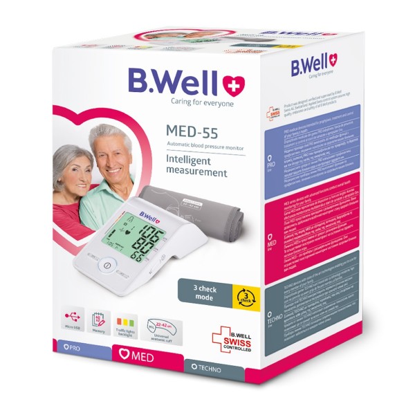 B.Well MED-55 Автоматичен апарат за измерване на кръвно налягане 